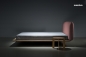 Preview: NUVOLA nowoczesne łóżko z litego drewna z tapicerowanym zagłówkiem